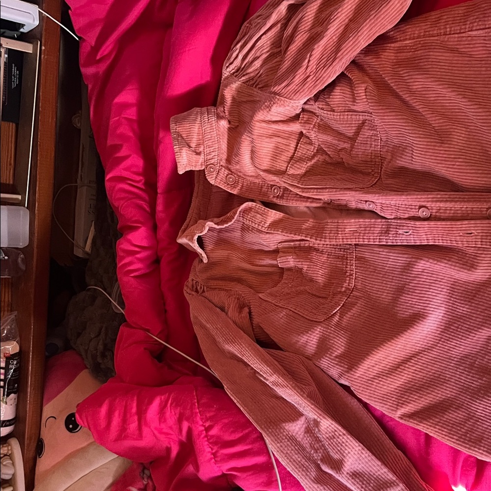 Pink Button-Up Shirt american eagle
